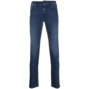 Tramarossa Blå Stretch Straight Jeans Blue, Herr