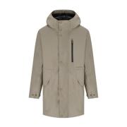 Krakatau Taupe Parka med Svetsade Sömmar Beige, Herr