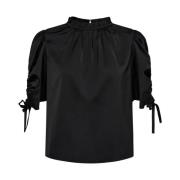 Co'Couture Puffärm Festblus Topper Black, Dam