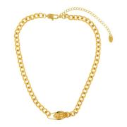 Dansk Copenhagen Guld Snake Link Halsband Vattentät Joy Yellow, Dam