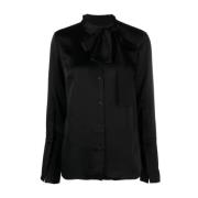 Simkhai Elegant Svart Blus med Slips Black, Dam