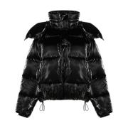 Calvin Klein Jeans Svart bred puffer dunjacka Black, Dam