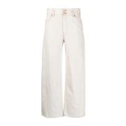 Ulla Johnson Vit Straight Jeans Thea Stil White, Dam