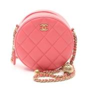 Chanel Vintage Pre-owned Laeder axelremsvskor Pink, Dam