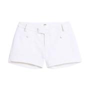 Ami Paris Casual Wool Mini Shorts i Vit White, Dam