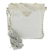 Prada Vintage Pre-owned Tyg prada-vskor White, Dam