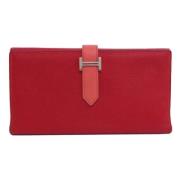 Hermès Vintage Pre-owned Laeder plnbcker Red, Dam