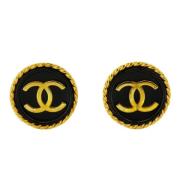 Chanel Vintage Pre-owned Metall rhngen Yellow, Dam