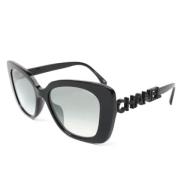 Chanel Vintage Pre-owned Plast solglasgon Black, Dam