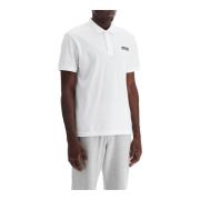 Moschino Polo skjorta med broderad logotyp White, Herr