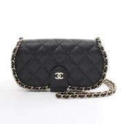 Chanel Vintage Pre-owned Laeder crossbodyvskor Black, Dam