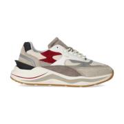 D.a.t.e. Ivory Sneaker med Bourgogne Mocka Insatser Multicolor, Herr