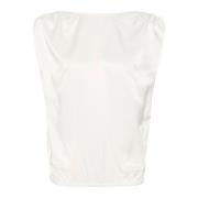 My Essential Wardrobe Elegant Wrap Top i Snow White White, Dam