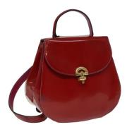 Celine Vintage Pre-owned Laeder ryggsckar Red, Dam