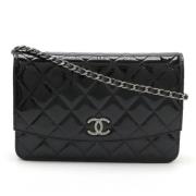 Chanel Vintage Pre-owned Laeder plnbcker Black, Dam