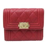 Chanel Vintage Pre-owned Laeder plnbcker Red, Dam