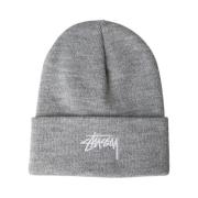 Stüssy Logo Beanie Mössa Stickad Väv Gray, Unisex