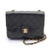 Chanel Vintage Pre-owned Laeder crossbodyvskor Black, Dam