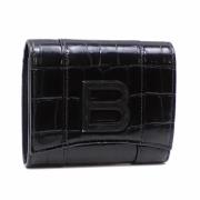 Balenciaga Vintage Pre-owned Laeder plnbcker Black, Dam