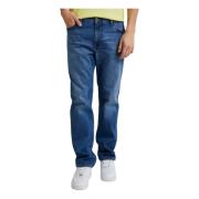 Lee Klassiska straight fit jeans med fem fickor Blue, Herr