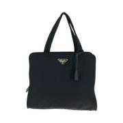 Prada Vintage Pre-owned Canvas totevskor Black, Dam