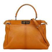 Fendi Vintage Pre-owned Laeder handvskor Brown, Dam