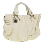 Celine Vintage Pre-owned Laeder handvskor White, Dam