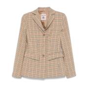 Semicouture Moon Desert Check Jacka Beige, Dam