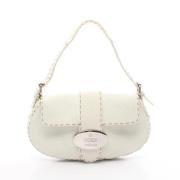 Fendi Vintage Pre-owned Laeder axelremsvskor White, Dam