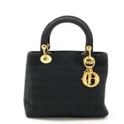 Dior Vintage Pre-owned Canvas handvskor Black, Dam