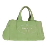 Prada Vintage Pre-owned Canvas prada-vskor Green, Dam