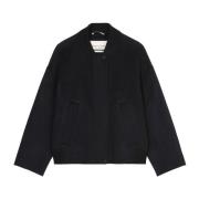 Marc O'Polo Ull blouson avslappnad Blue, Dam