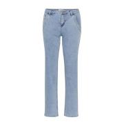 Cream Straight-Leg Miami Light Blue Denim Jeans Blue, Dam