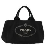 Prada Vintage Pre-owned Canvas prada-vskor Black, Dam