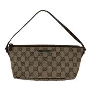 Gucci Vintage Pre-owned Canvas handvskor Brown, Dam