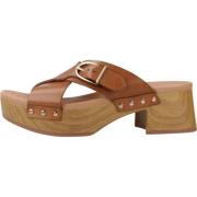 Clarks Heeled Mules Brown, Dam