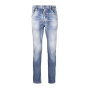 Dsquared2 Slim-Cut Distressed Jeans Blue, Herr