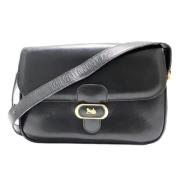 Celine Vintage Pre-owned Laeder crossbodyvskor Black, Dam