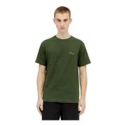 Dime Mtl Logo Bomull T-shirt Rund Hals Korta ärmar Green, Herr