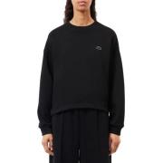 Lacoste Svart Oversized Sportig Tröja Black, Dam