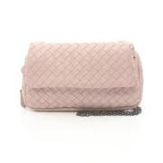 Bottega Veneta Vintage Pre-owned Laeder axelremsvskor Pink, Dam