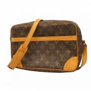 Louis Vuitton Vintage Pre-owned Tyg axelremsvskor Brown, Dam