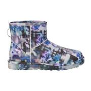 UGG Grafiskt Motiv Mini Boots Blue, Dam