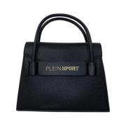 Plein Sport Handväska med frontlogo, svart Black, Dam