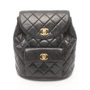 Chanel Vintage Pre-owned Laeder ryggsckar Black, Dam