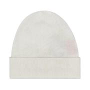 Absolut Cashmere Räfflad Cashmere Beanie Mössa Beige, Dam