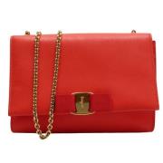 Salvatore Ferragamo Pre-owned Pre-owned Laeder axelremsvskor Red, Dam