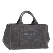 Prada Vintage Pre-owned Canvas prada-vskor Gray, Dam