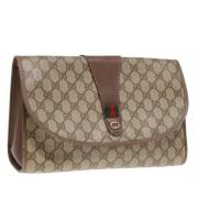 Gucci Vintage Pre-owned Laeder kuvertvskor Beige, Dam