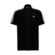 Palm Angels Svart Kontrast Trim Polo Skjorta Black, Herr